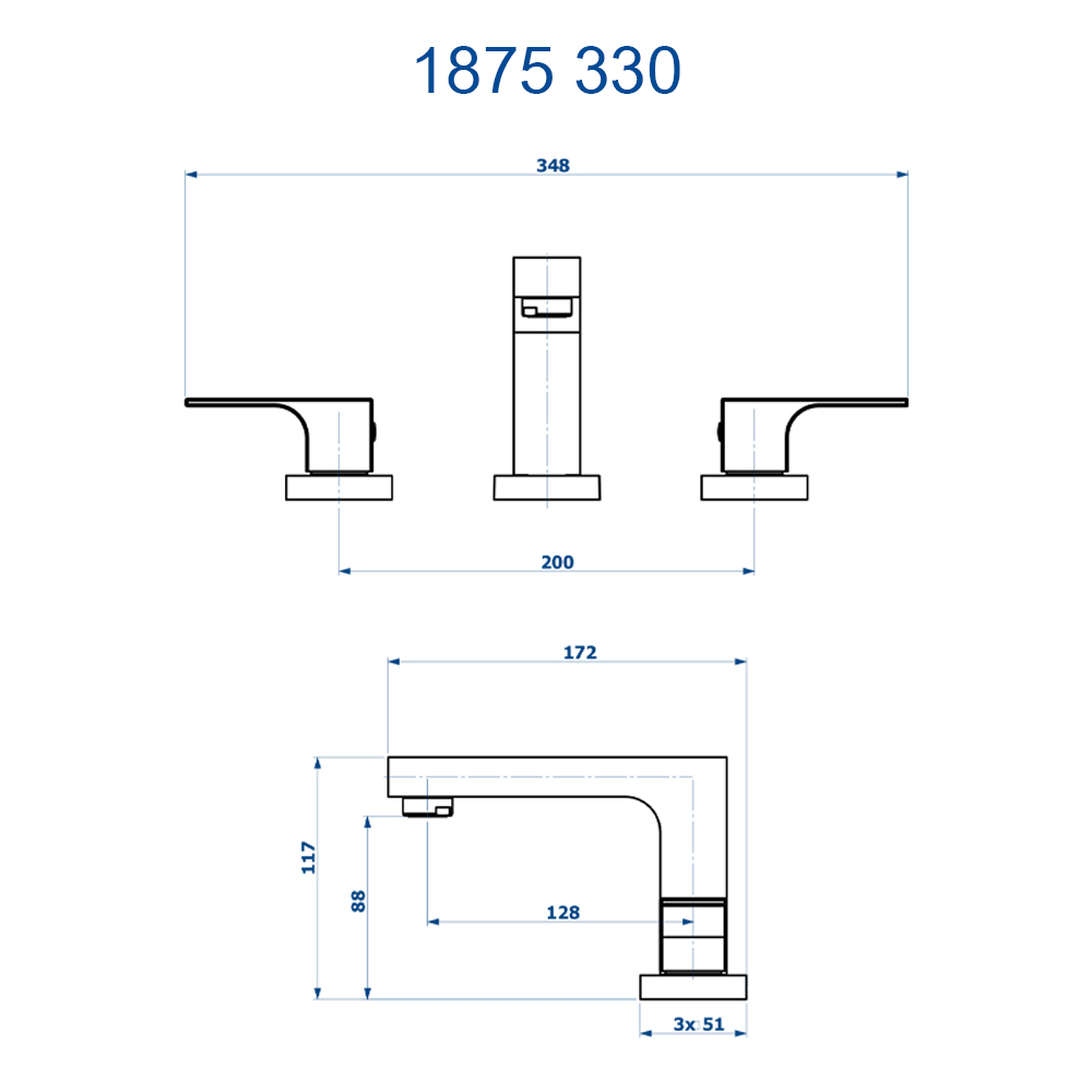 Misturador de Mesa Bica Baixa para Banheiro Retta 330 - Imagem 7