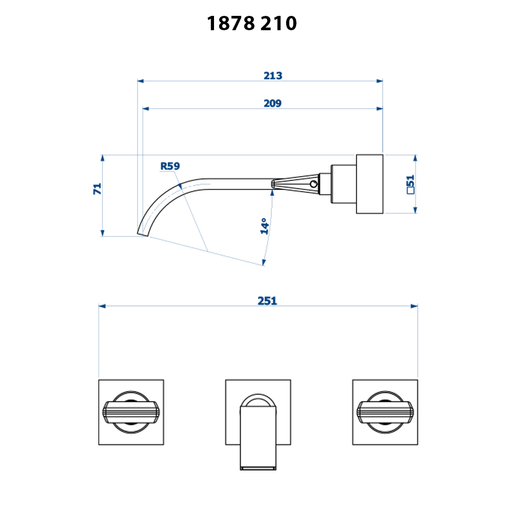 Misturador de Parede para Banheiro Prima 210 - Imagem 7