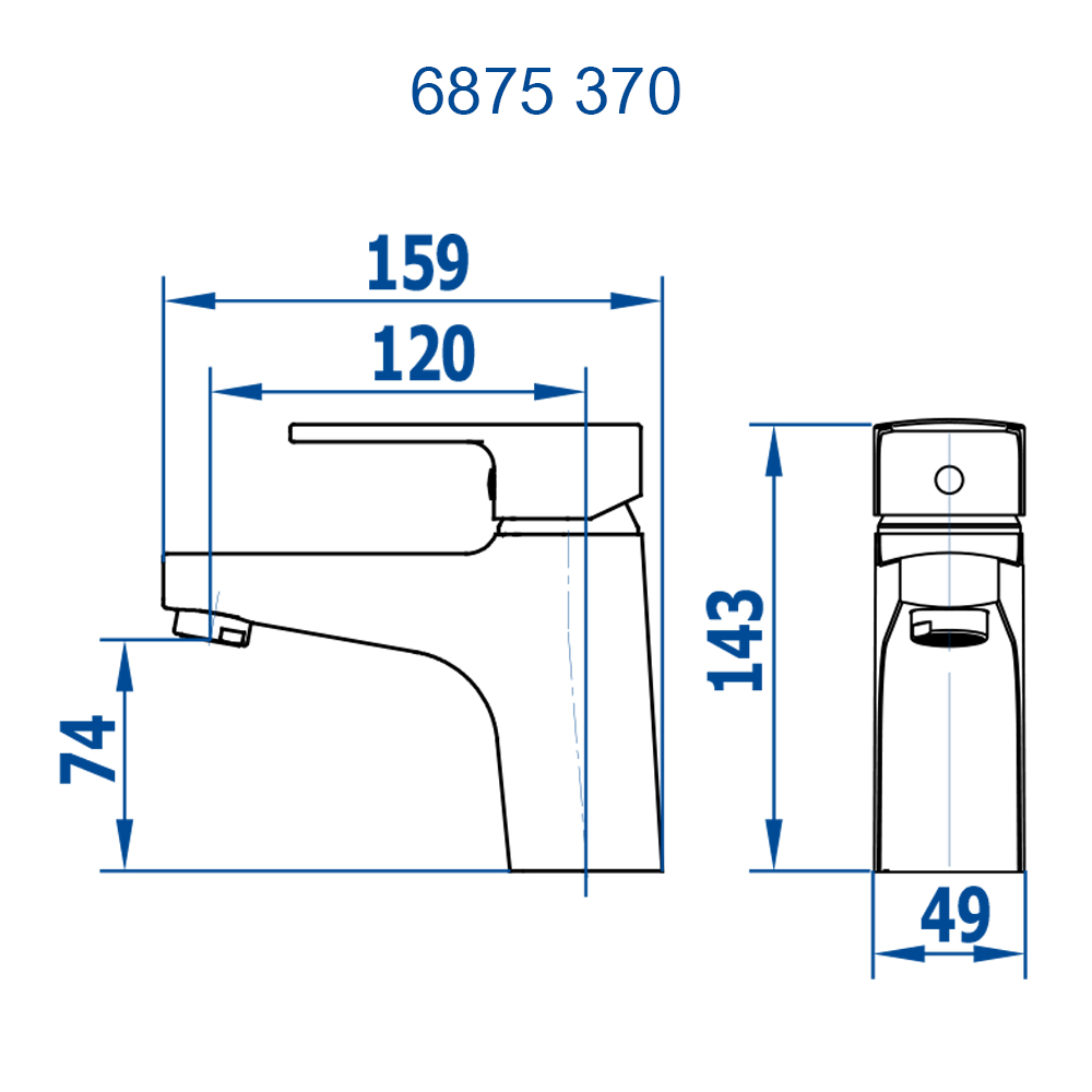 Misturador Monocomando de Mesa Bica Baixa para Banheiro Bold 370 - Imagem 7
