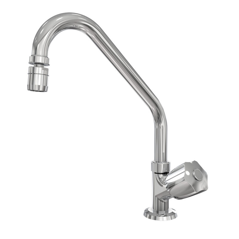 Torneira de Mesa com Arejador Articulável para Cozinha Prata 50