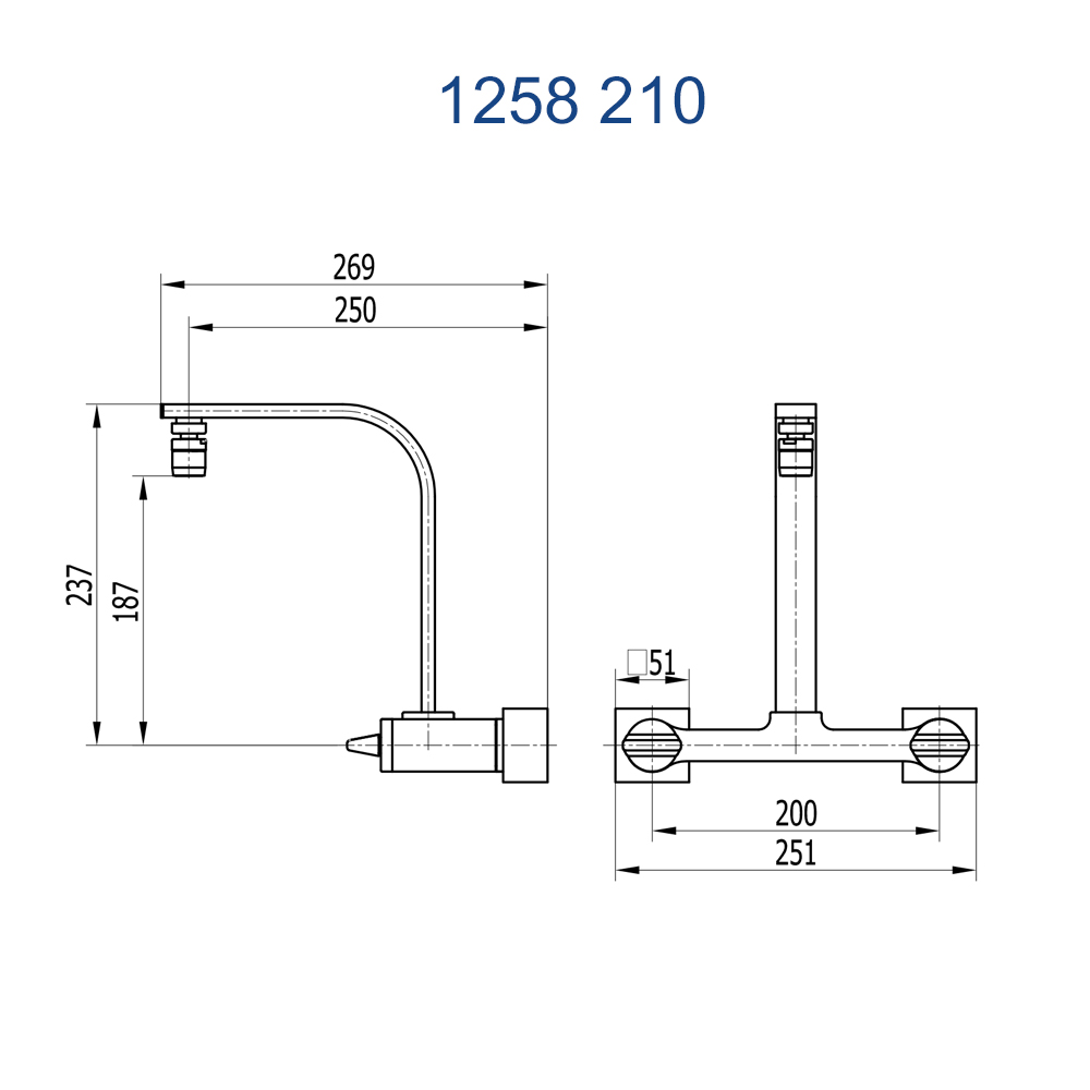 Misturador de Parede para Cozinha Prima 210 - Imagem 2