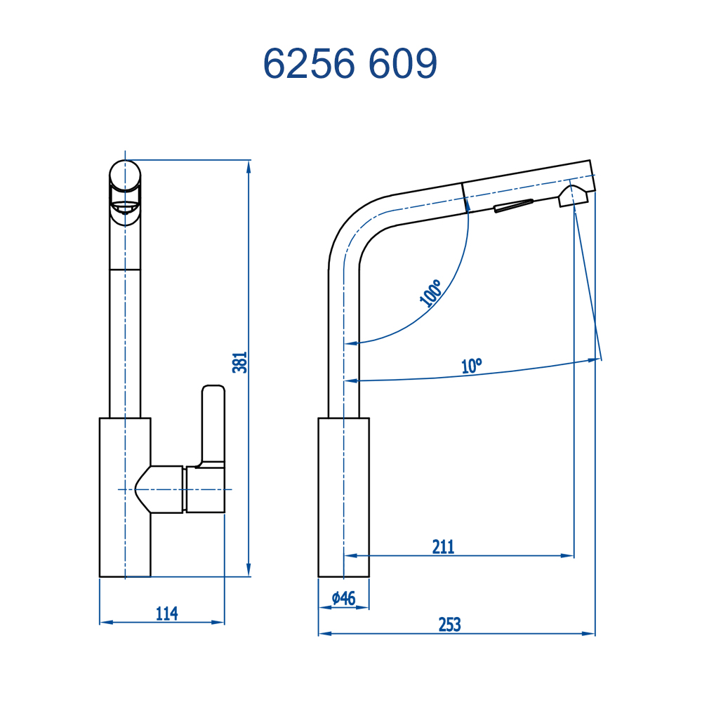 Misturador Monocomando de Mesa para Cozinha Medelin 609 - Imagem 2