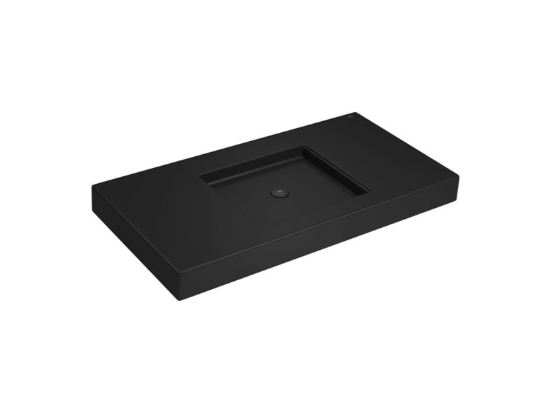Cuba de Apoio Deca com Mesa Retangular 112cm Ébano Fosco