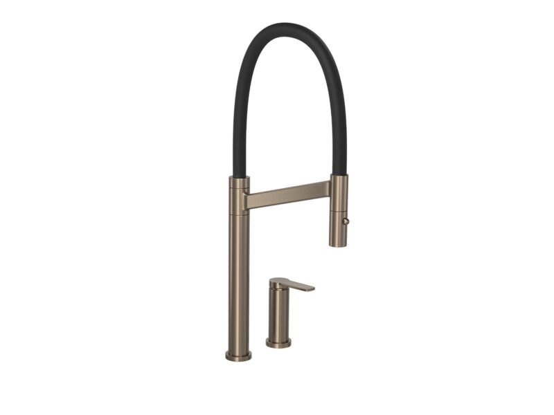 Misturador Monocomando de Mesa para Cozinha Deca Colore Corten e Preto Corten - Preto