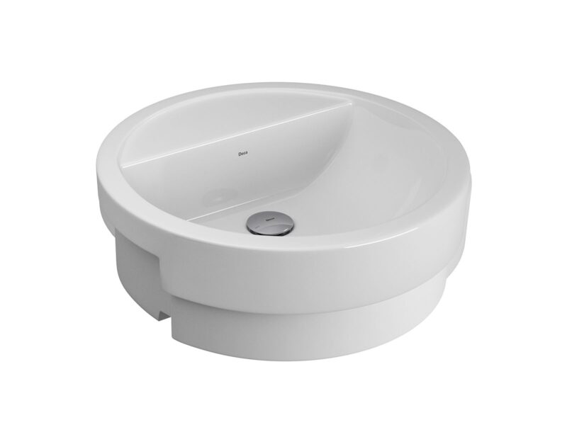 Cuba de Semi Encaixe com Mesa Cilíndrica Deca 45,5x45,5cm Branco Linha L