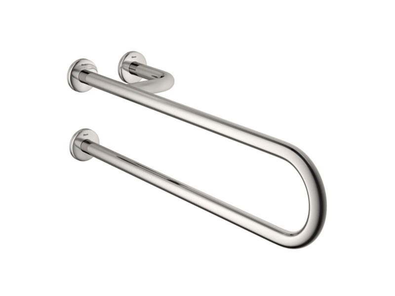 Barra de Apoio Lateral Fixa Esquerda Conforto 80 Cm Aço Polido