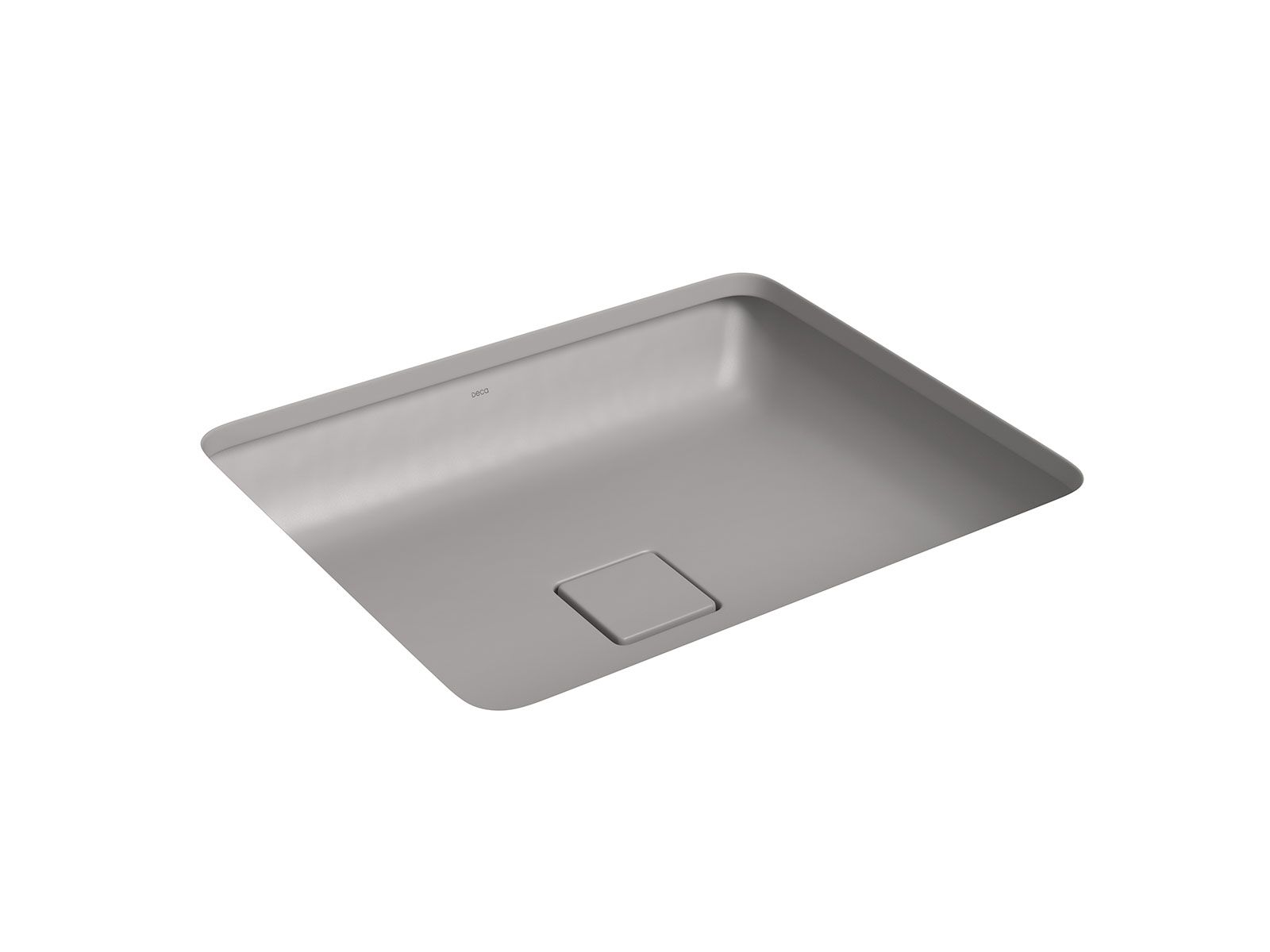Cuba de Embutir com Mesa Retangular 45x55cm Soft Antracite Slim