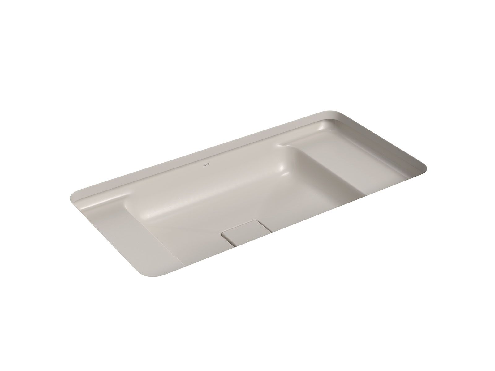 Cuba de Embutir com Mesa Retangular 35x65cm Soft Antracite Slim