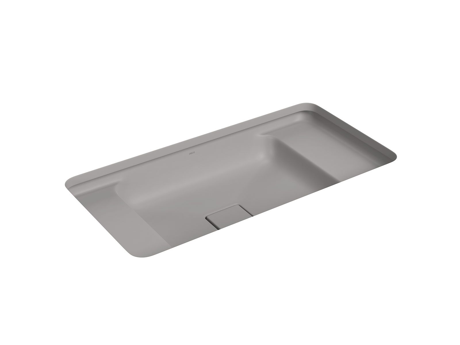 Cuba de Embutir com Mesa Retangular 35x65cm Soft Antracite Slim - Imagem 5