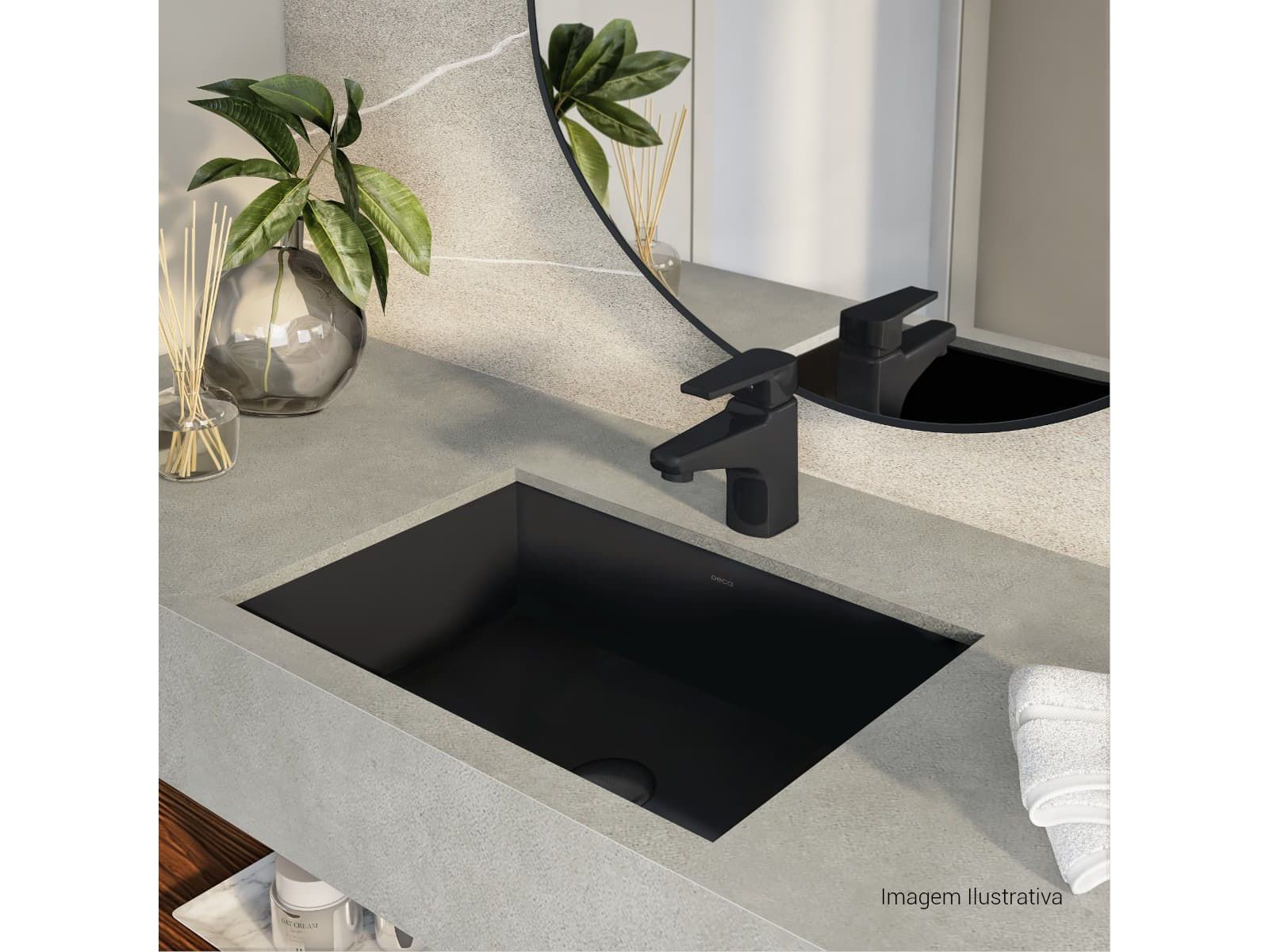 Misturador Monocomando de Mesa Bica Baixa para Lavatório Level - Imagem 2