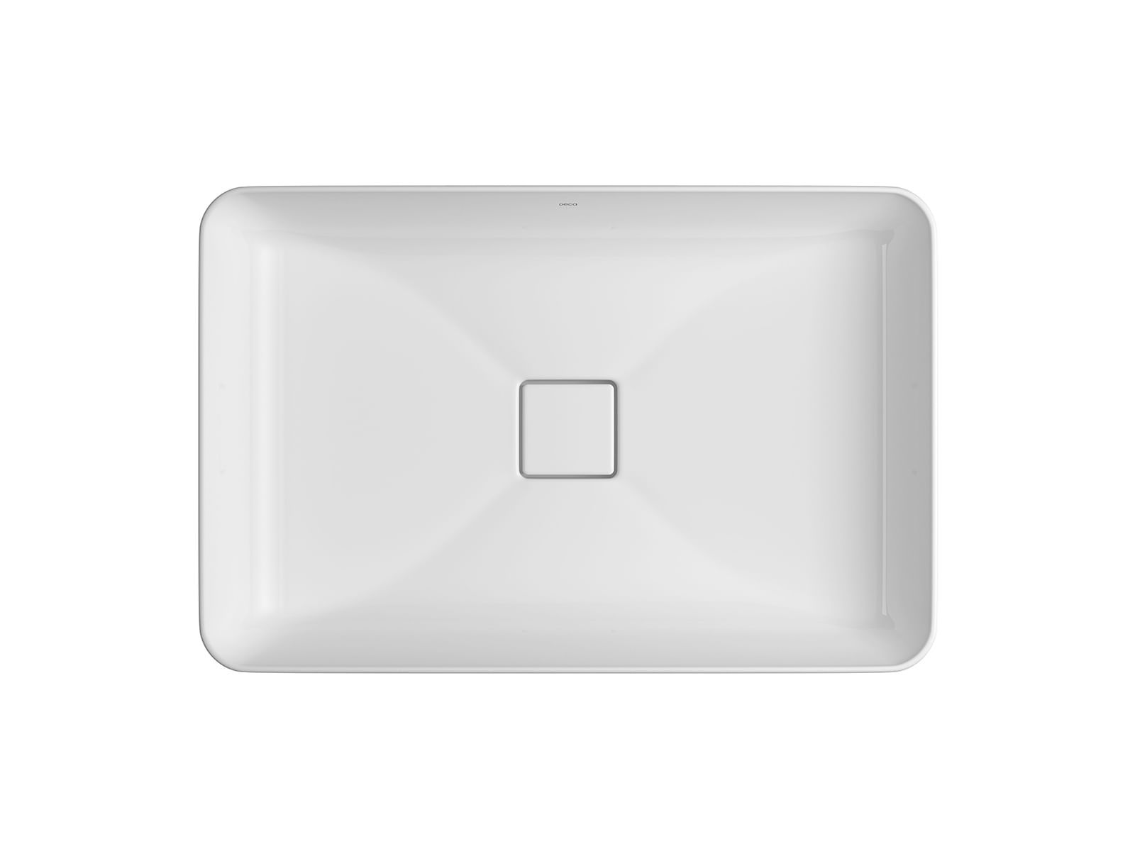Cuba de Sobrepor Retangular Deca 40x60cm Branco Slim - Imagem 3