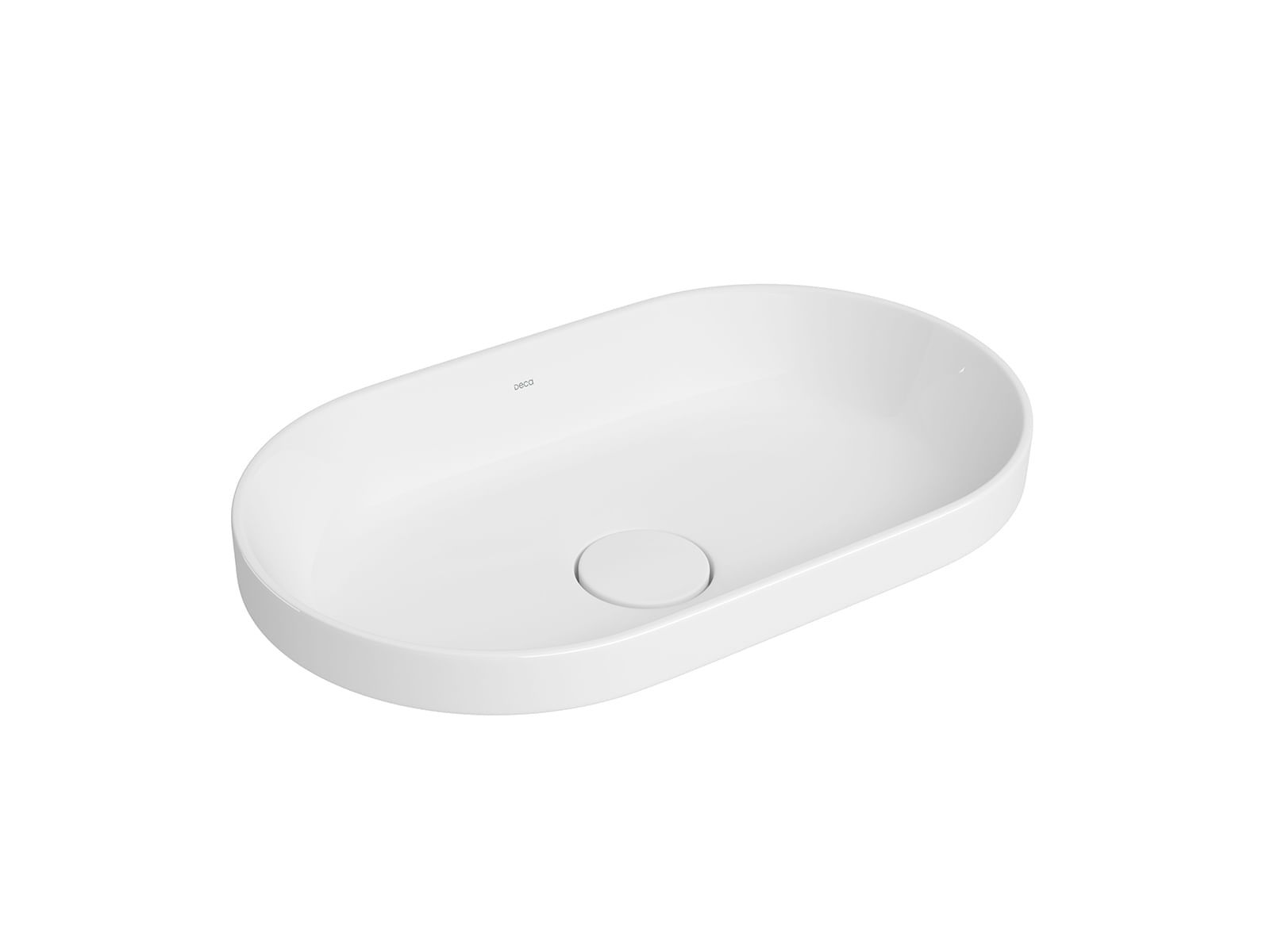 Cuba de Sobrepor Oval Deca 30x50cm Branco Slim