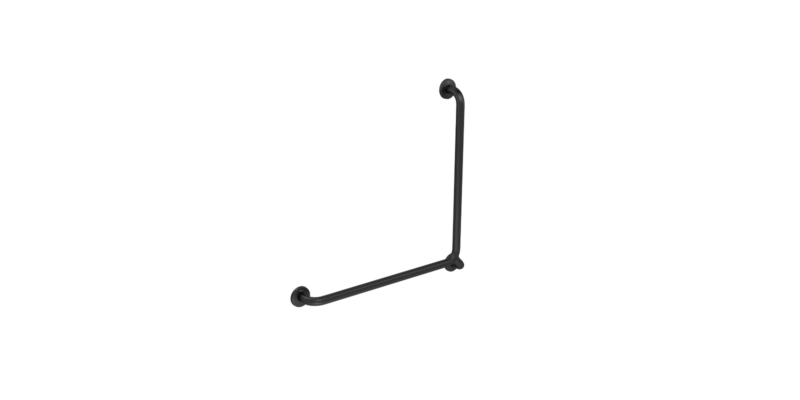 Barra de Apoio em L Esquerdo Conforto Black Matte - 2335.Bl.Mt