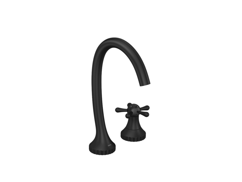 Torneira de Lavatório Mesa Bica Alta Pérola Dn15 Black Matte - 1191.Bl108.Mt