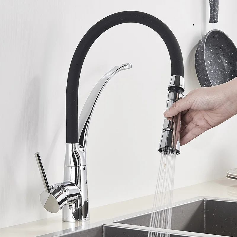 Torneira Monocomando para Cozinha de Baixa Pressão com Ducha Removível 360° - Imagem 2