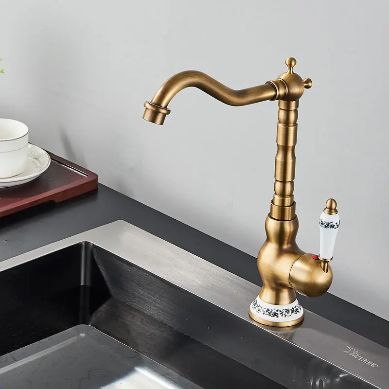 Torneira Monocomando Estilo Antigo para Cozinha ou Banheiro com Bica Giratória - Imagem 7